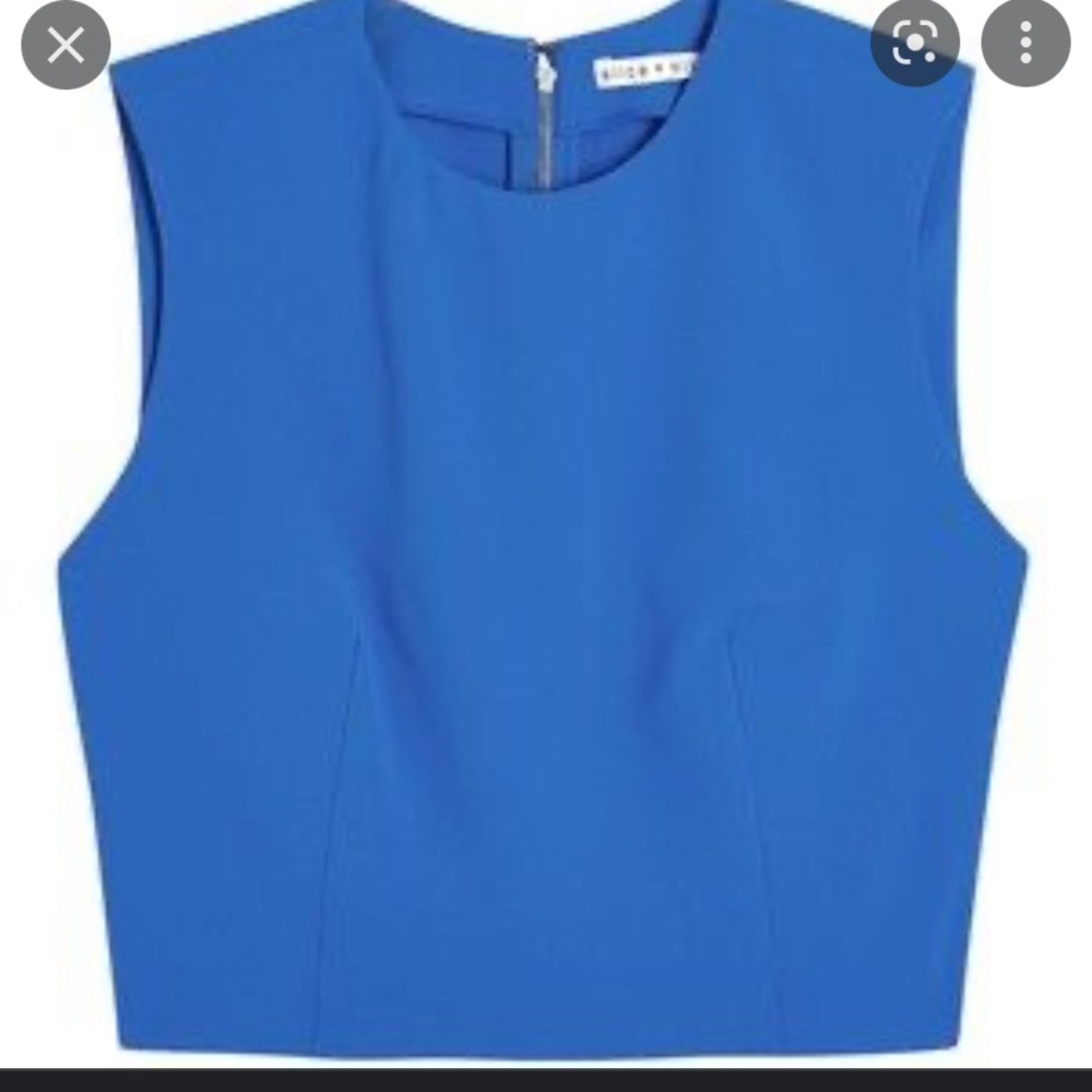 Alice and Olivia blue crop top